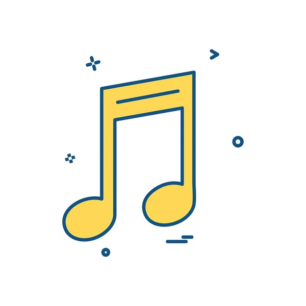 Music Icon Design Vector — Stock Vector