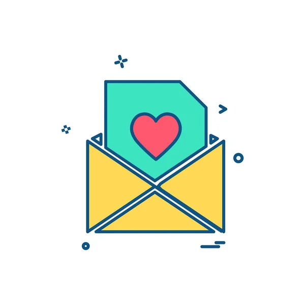 Día San Valentín Icono Diseño Vector — Vector de stock