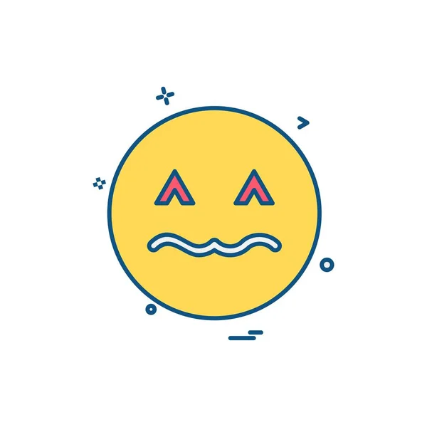 Emoji Icon Design Bunte Vektorillustration — Stockvektor