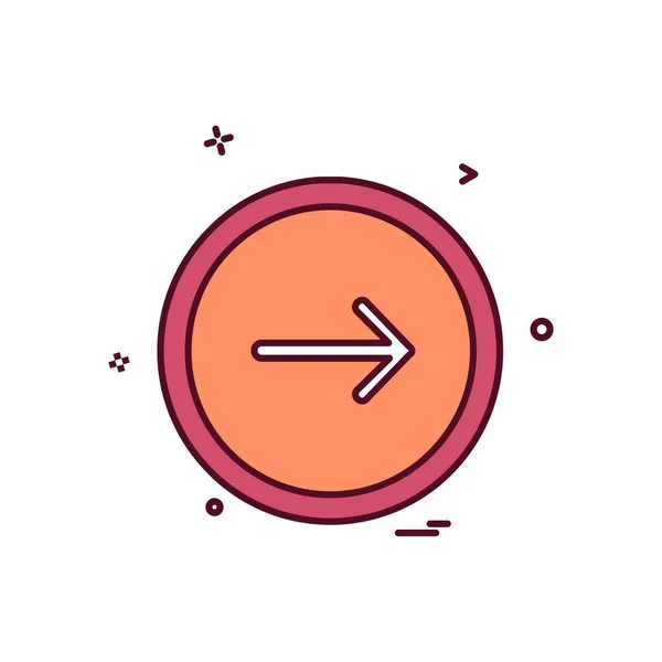 Botón Flecha Icono Diseño Vector — Vector de stock