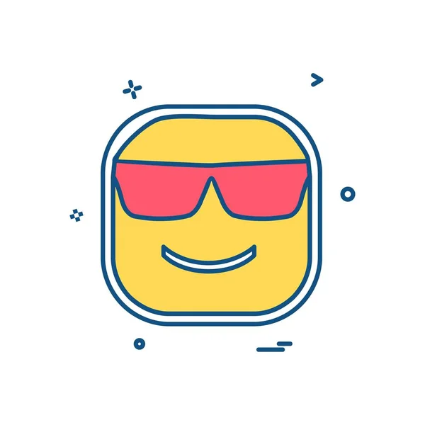 Вектор Дизайна Значков Happy Emoji — стоковый вектор