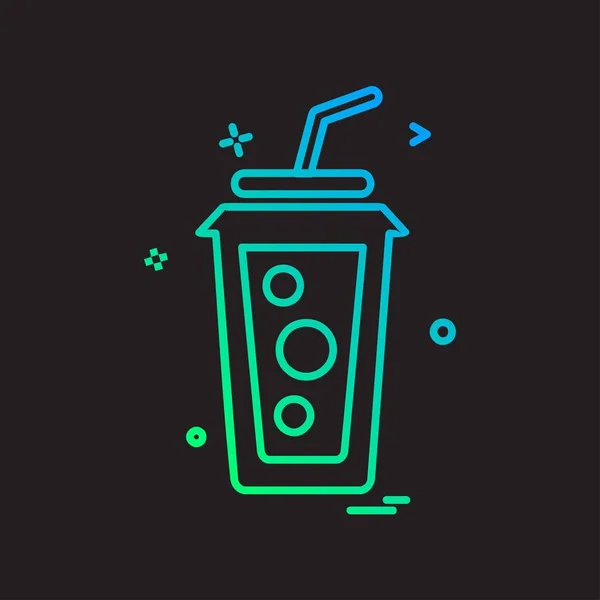 Drink Icon Design Bunte Vektorillustration — Stockvektor