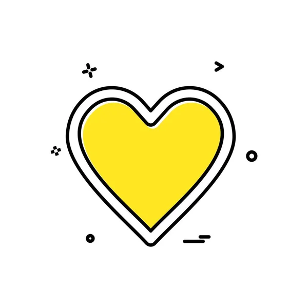 Heart Icon Design Illustrazione Vettoriale San Valentino — Vettoriale Stock