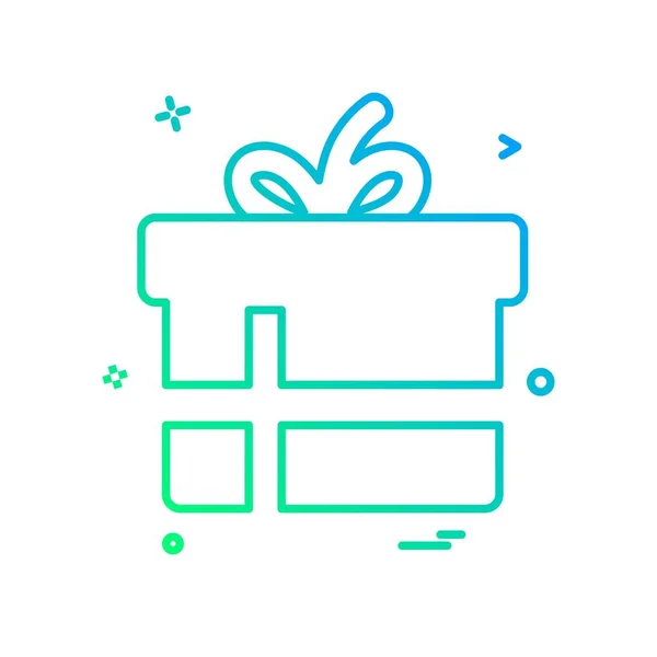 Geschenkbox Symbol Design Vektor Illustration — Stockvektor