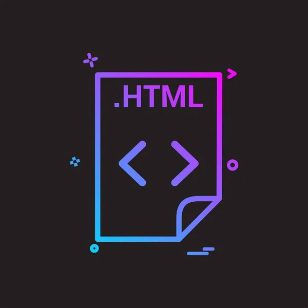 Html Applicatie Downloaden Bestand Bestanden Formaat Pictogram Vector Ontwerp — Stockvector