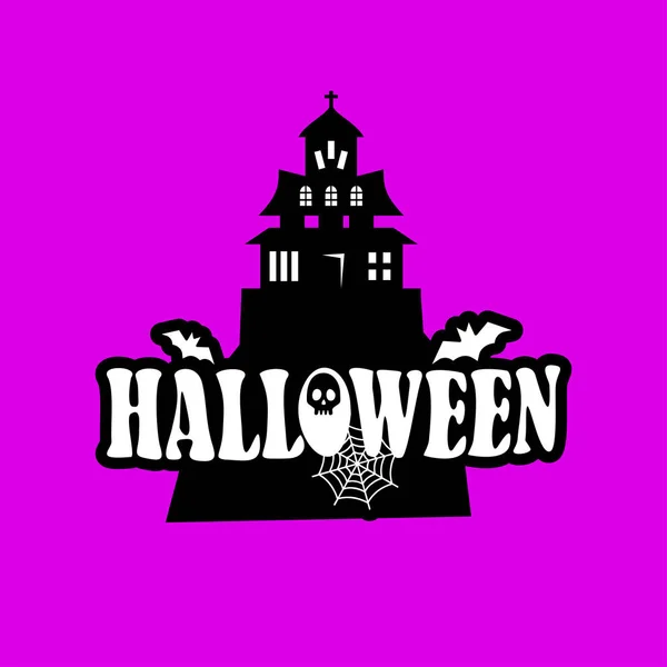 Conception Halloween Avec Typographie Illustration Vectorielle Fond Clair — Image vectorielle