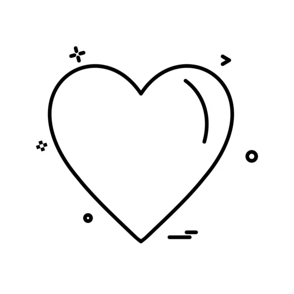 Heart Icon Design Illustrazione Vettoriale San Valentino — Vettoriale Stock