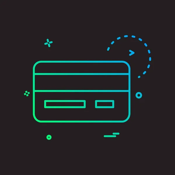 Credit Card Icon Design Colorful Vector Illustration — 图库矢量图片