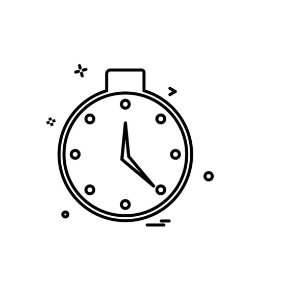 Clock Icon Design Vector — Stock Vector