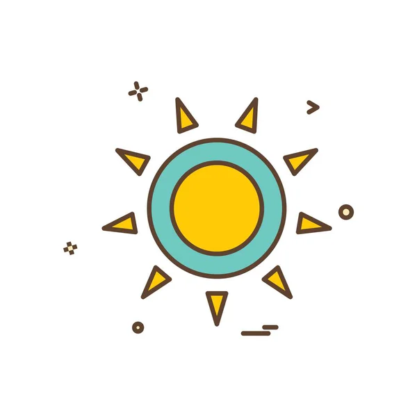 Vektor Návrhu Ikon Slunce — Stockový vektor
