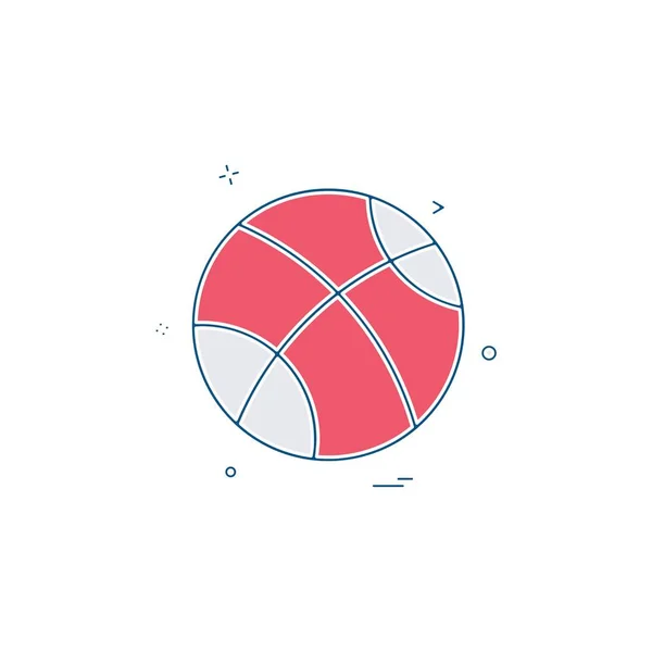 ícone De Desenho De Bola De Basquete. Símbolo Desportivo De Equipe