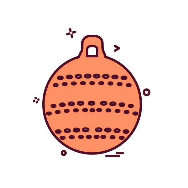 Christmas Ball Icon Design Vector — Stock Vector