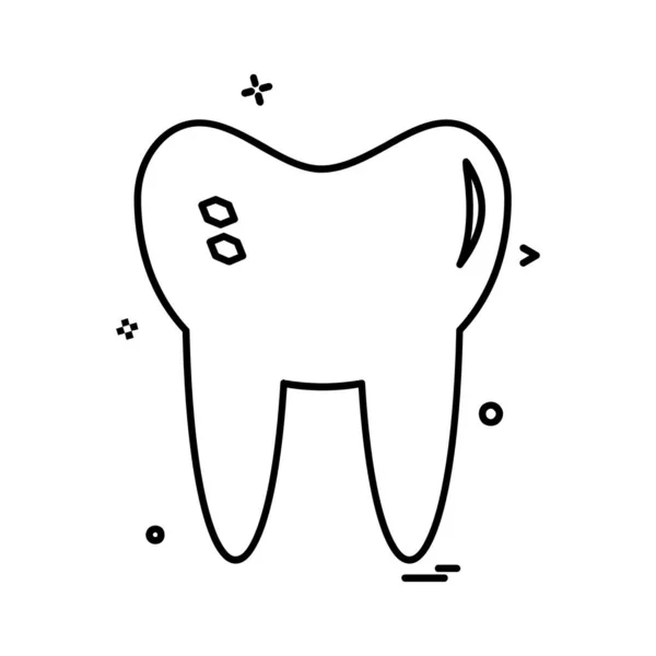 Ilustração Vetor Ícone Dente Humano —  Vetores de Stock