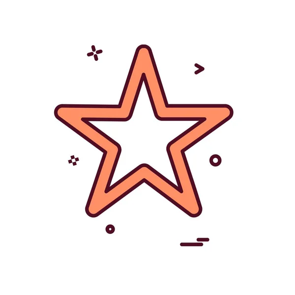 Векторная Иллюстрация Значка Звезды — стоковый вектор