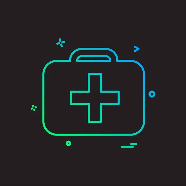 First Aid Box Icon Design Vector — Stock Vector