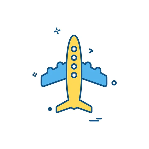 Aeroplane Icon Design Vector — 스톡 벡터