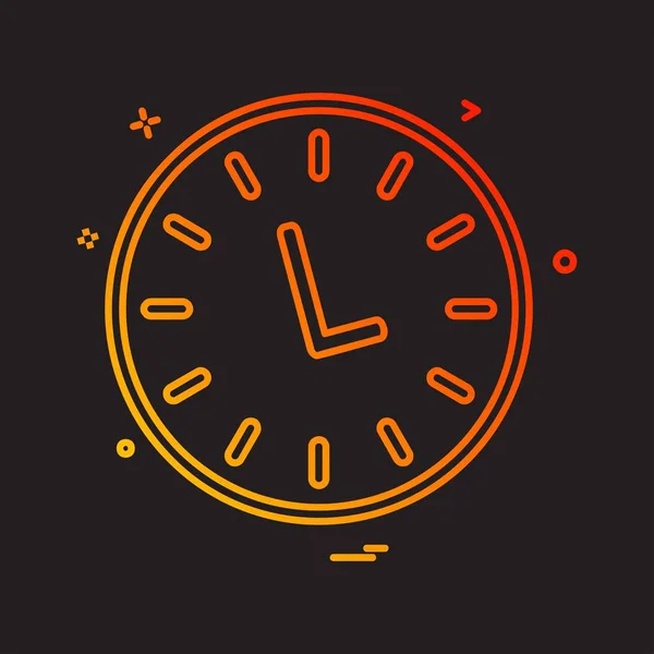 Reloj Icono Plano Vector Ilustración — Archivo Imágenes Vectoriales