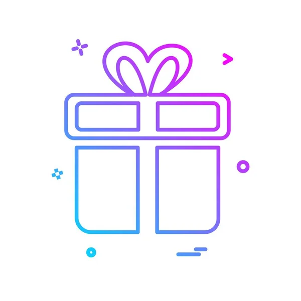 Geschenkbox Symbol Design Vektor Illustration — Stockvektor