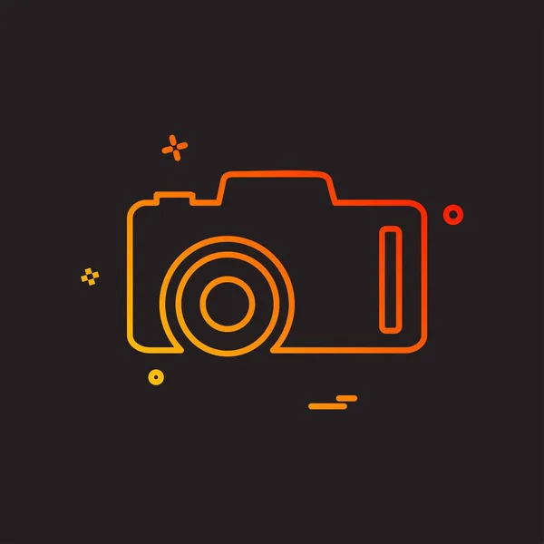 Camera Icon Design Vector — Stock Vector