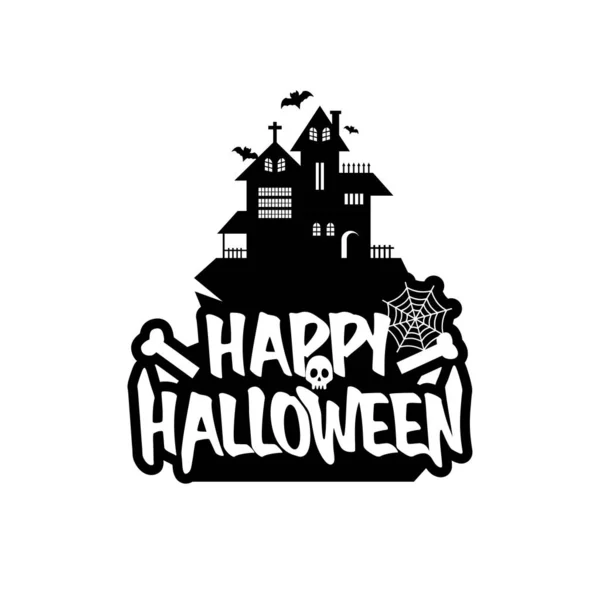 Diseño Halloween Con Tipografía Ilustración Vectores Fondo Blanco — Archivo Imágenes Vectoriales