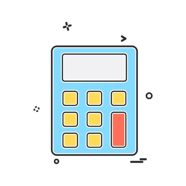 Calculadora Icono Diseño Vector Ilustración — Vector de stock