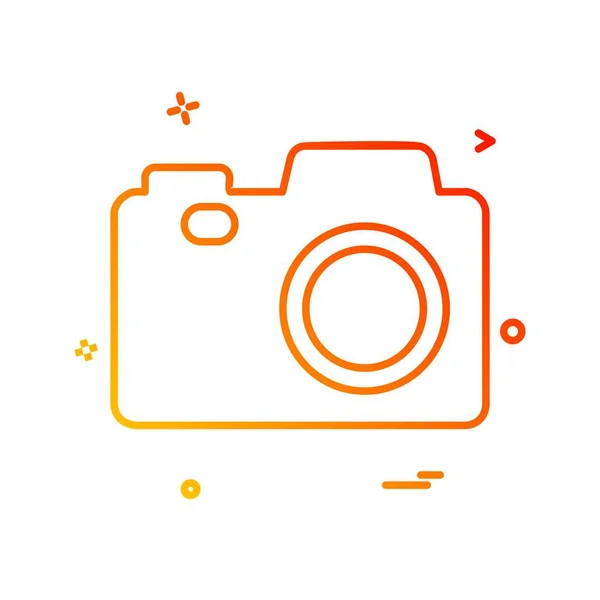 Camera Icon Design Vector — Stock Vector