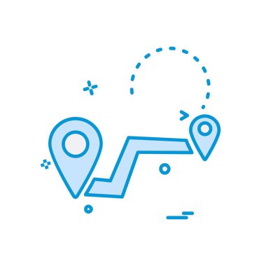 Gezinti simgesi tasarım, renkli vektör çizim