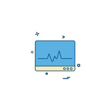 EKG simge tasarlamak vektör