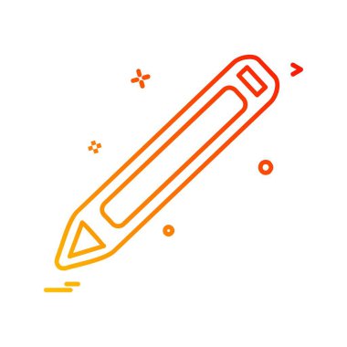 Kalem simgesi tasarım vektörü 