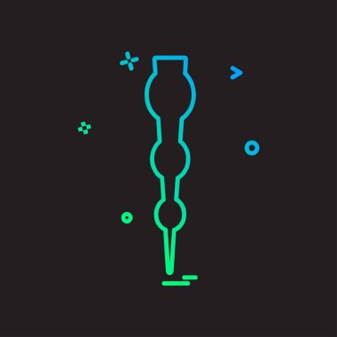 PIN düz simge vektör çizim 