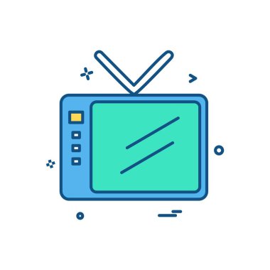 TV simgesi tasarım vektörü