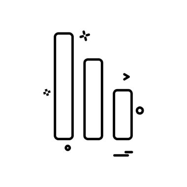 İş grafiği düz simge vektör çizim 