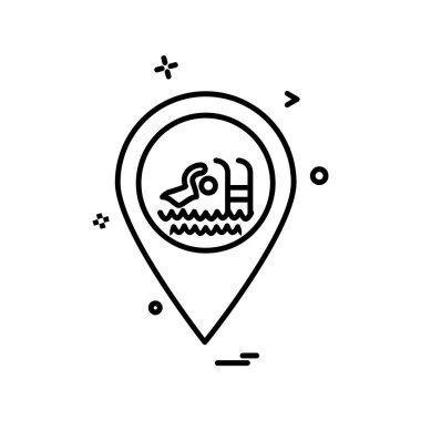 Gezinti simgesi tasarım, renkli vektör çizim