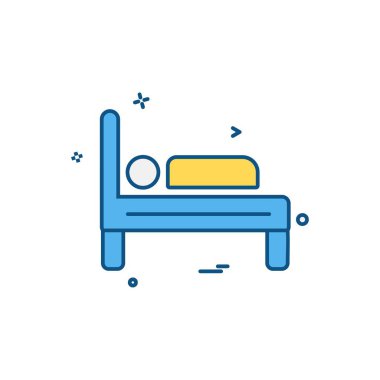 Mobilya simgesi tasarım, renkli vektör çizim