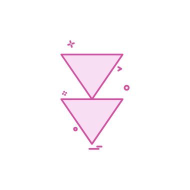 Aşağı ok simgesi tasarım vektörü