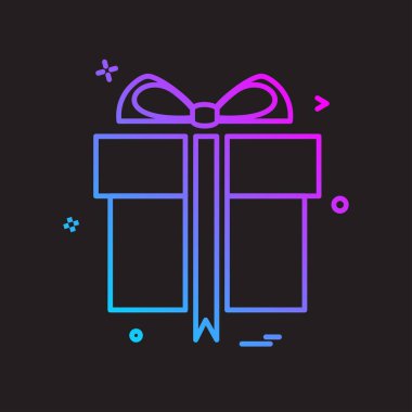 Giftbox simge tasarlamak vektör