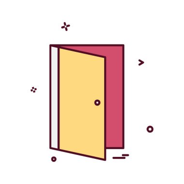 Kapı simge tasarlamak vektör 