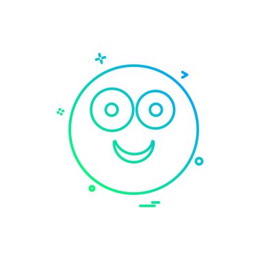 Emoji simgesi tasarım, vektör çizim