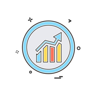 İş grafiği düz simge vektör çizim 