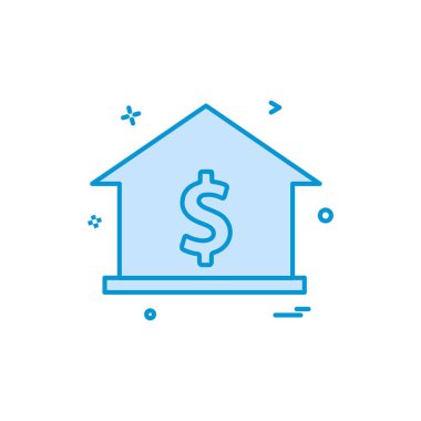 house dollar ev ikonu vektör tasarımı