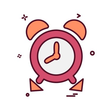 Saat simgesi tasarım vektörü