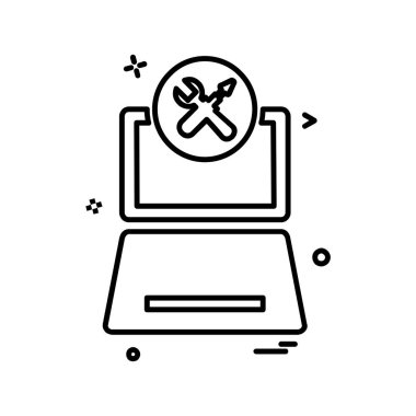 Dizüstü bilgisayar simgesi tasarım vektörü