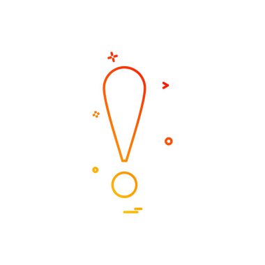 ünlem işareti simgesi tasarlamak vektör 