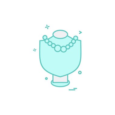 Kolye simge tasarlamak vektör 