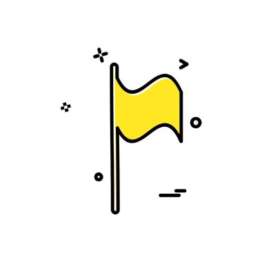 Bayrak simgesi tasarım vektörü