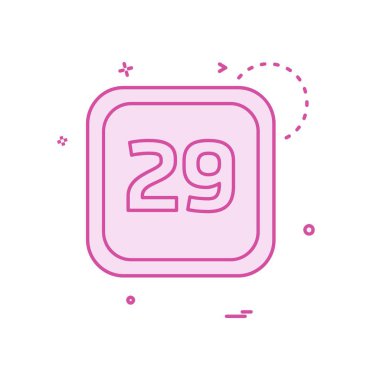 29 tarihi takvim simge tasarlamak vektör