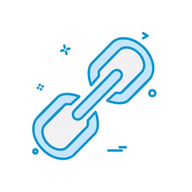 Web bağlantı simgesi tasarım, renkli vektör çizim