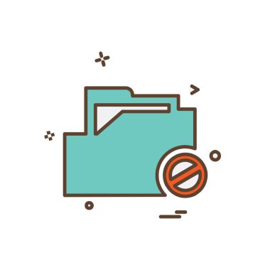 Klasör simge tasarlamak vektör 