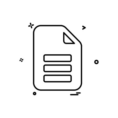 Belgeyi simge tasarlamak vektör 