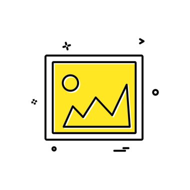 Resim simge tasarlamak vektör 